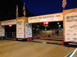 Pre race, the start/finish line...I only crossed it once 