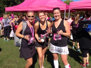We did it! Debbie, Jenna and I at the post race party.