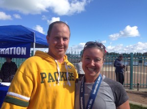 With Andy, my broken running friend, can't wait till we can run together again.