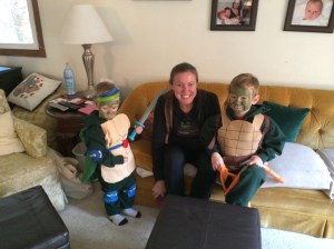 Two very cute Teenage Mutant Ninja Turtles