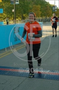 Crossing the finish line