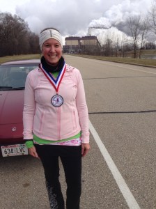 At the end of a cold run.