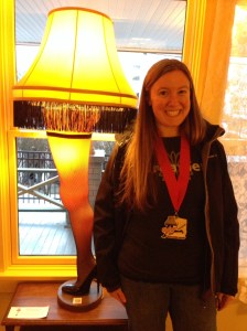 Everyone was getting their pic by the leg lamp