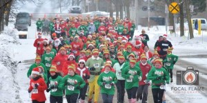 we are up towards the front, cool pic of us running