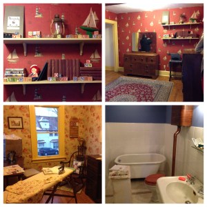 upstairs in the house